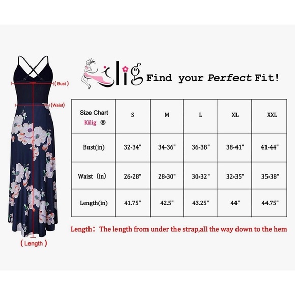 Kilig L Navy Floral Maxi Dress - Picture 10 of 12